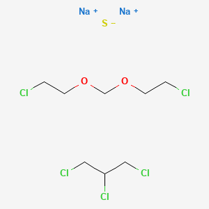 molecular formula C8H15Cl5Na2O2S B1594382 Propane, 1,2,3-trichloro-, polymer with 1,1'-(methylenebis(oxy))bis(2-chloroethane) and sodium sulfide (Na2(Sx)) CAS No. 68611-50-7
