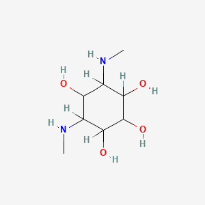 molecular formula C8H18N2O4 B1594390 4,6-Bis(methylamino)cyclohexane-1,2,3,5-tetrol CAS No. 6216-38-2