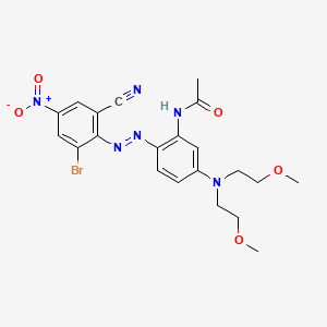 Acetamide, N-[5-[bis(2-methoxyethyl)amino]-2-[(2-bromo-6-cyano-4-nitrophenyl)azo]phenyl]-