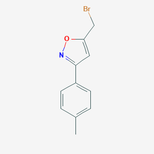 molecular formula C11H10BrNO B159440 5-(Bromomethyl)-3-(4-methylphenyl)-1,2-oxazole CAS No. 129135-66-6
