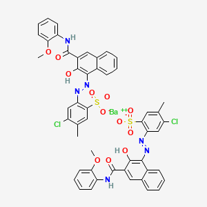 molecular formula C50H38BaCl2N6O12S2 B1594400 barium(2+);4-chloro-2-[[2-hydroxy-3-[(2-methoxyphenyl)carbamoyl]naphthalen-1-yl]diazenyl]-5-methylbenzenesulfonate CAS No. 50326-33-5
