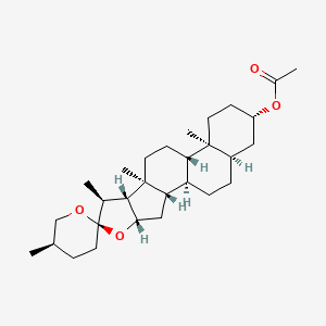molecular formula C29H46O4 B1594441 菝葜皂苷乙酸酯 CAS No. 4947-75-5