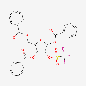 [3,5-Dibenzoyloxy-4-(trifluoromethylsulfonyloxy)oxolan-2-yl]methyl benzoate