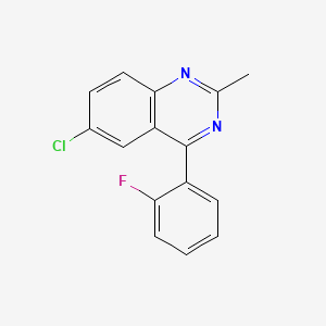 molecular formula C15H10ClFN2 B1594507 6-Chloro-4-(2-fluorophenyl)-2-methylquinazoline CAS No. 119401-13-7