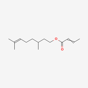 molecular formula C14H24O2 B1594523 2-Butenoic acid, 3,7-dimethyl-6-octen-1-yl ester CAS No. 68039-38-3