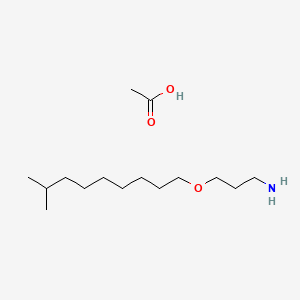 molecular formula C13H29NO.C2H4O2<br>C15H33NO3 B1594530 3-(Isodecyloxy)propylammonium acetate CAS No. 28701-67-9
