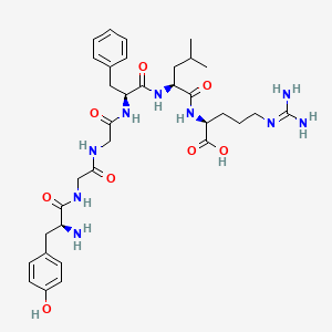 molecular formula C34H49N9O8 B1594532 酪氨酸-甘氨酸-甘氨酸-苯丙氨酸-亮氨酸-精氨酸 CAS No. 75106-70-6
