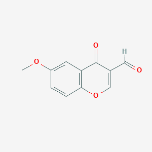 molecular formula C11H8O4 B1594534 6-methoxy-4-oxo-4H-chromene-3-carbaldehyde CAS No. 42059-79-0