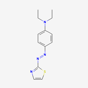 molecular formula C13H16N4S B1594584 Benzenamine, N,N-diethyl-4-(2-thiazolylazo)- CAS No. 52048-31-4