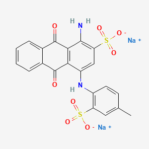 molecular formula C21H14N2Na2O8S2 B1594608 C.I. 酸性蓝 145 CAS No. 6408-80-6
