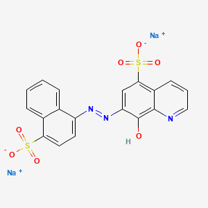 molecular formula C19H11N3Na2O7S2 B1594617 Disodium 8-hydroxy-7-[(4-sulphonato-1-naphthyl)azo]quinoline-5-sulphonate CAS No. 53611-17-9