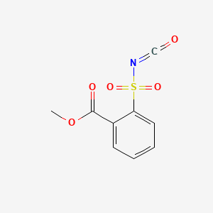molecular formula C9H7NO5S B1594673 苯甲酸, 2-(异氰酸磺酰基)-, 甲酯 CAS No. 74222-95-0