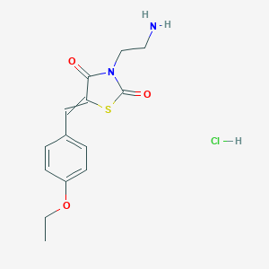 3-(2-Aminoethyl)-5-[(4-ethoxyphenyl)methylidene]-1,3-thiazolidine-2,4-dione;hydrochloride
