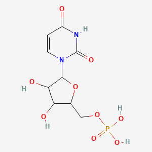 molecular formula C9H13N2O9P B1594697 [5-(2,4-二氧嘧啶-1-基)-3,4-二羟基氧杂环-2-基]甲基二氢磷酸酯 CAS No. 28086-43-3