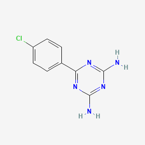 molecular formula C9H8ClN5 B1594711 6-(4-Chlorophenyl)-1,3,5-triazine-2,4-diamine CAS No. 4514-53-8
