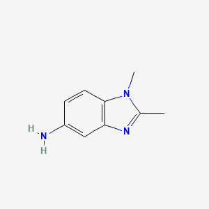 molecular formula C9H11N3 B1594718 1,2-dimethyl-1H-1,3-benzodiazol-5-amine CAS No. 3527-19-3