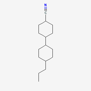 [1,1'-Bicyclohexyl]-4-carbonitrile, 4'-propyl-, (trans,trans)-