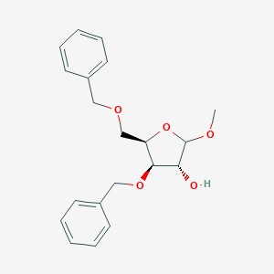 molecular formula C20H24O5 B159479 (3R,4R,5R)-4-(Benzyloxy)-5-((benzyloxy)methyl)-2-methoxytetrahydrofuran-3-ol CAS No. 132487-16-2