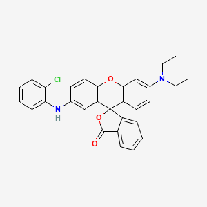molecular formula C30H25ClN2O3 B1594793 Spiro[isobenzofuran-1(3H),9'-[9H]xanthen]-3-one, 2'-[(2-chlorophenyl)amino]-6'-(diethylamino)- CAS No. 68506-98-9