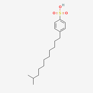 molecular formula C18H30O3S B1594794 Benzenesulfonic acid, dodecyl-, branched CAS No. 68411-32-5