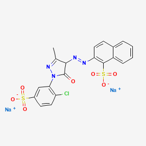 disodium 2-[[1-(2-chloro-5-sulphonatophenyl)-4,5-dihydro-3-methyl-5-oxo-1H-pyrazol-4-yl]azo]naphthalene-1-sulphonate