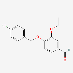 molecular formula C16H15ClO3 B1594863 4-[(4-Chlorobenzyl)oxy]-3-ethoxybenzaldehyde CAS No. 299441-96-6