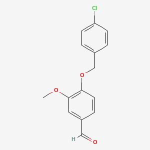 molecular formula C15H13ClO3 B1594868 4-[(4-chlorobenzyl)oxy]-3-methoxybenzaldehyde CAS No. 70205-04-8