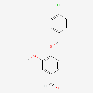 molecular formula C15H13ClO3 B1594868 4-[(4-氯苯基)甲氧基]-3-甲氧基苯甲醛 CAS No. 70205-04-8