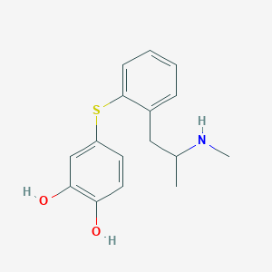 molecular formula C16H19NO2S B159488 4-((2-(2-(Methylamino)propyl)phenyl)thio)-1,2-benzenediol CAS No. 128959-11-5