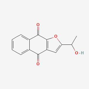 molecular formula C14H10O4 B1594901 2-(1-羟乙基)萘(2,3-b)呋喃-4,9-二酮 CAS No. 83889-95-6