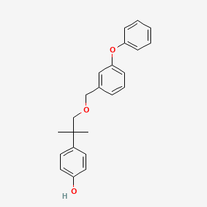 molecular formula C23H24O3 B1594903 Phenol, 4-(1,1-dimethyl-2-((3-phenoxyphenyl)methoxy)ethyl)- CAS No. 80854-21-3