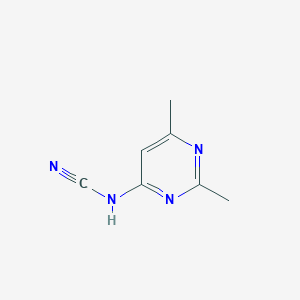molecular formula C7H8N4 B159493 Cyanamide, (2,6-dimethyl-4-pyrimidinyl)-(9CI) CAS No. 1791-91-9