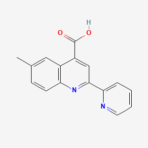 molecular formula C16H12N2O2 B1594934 6-Methyl-2-pyridin-2-ylquinoline-4-carboxylic acid CAS No. 5110-01-0