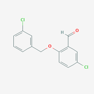 molecular formula C14H10Cl2O2 B1594938 5-氯-2-[(3-氯苄基)氧基]苯甲醛 CAS No. 590360-20-6