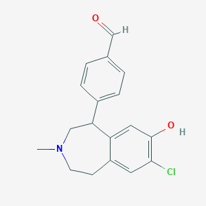 4-(8-Chloro-7-hydroxy-3-methyl-1,2,4,5-tetrahydro-3-benzazepin-5-yl)benzaldehyde