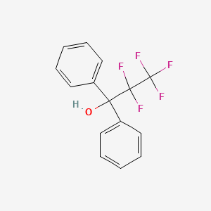 molecular formula C15H11F5O B1594951 2,2,3,3,3-Pentafluoro-1,1-diphenylpropan-1-ol CAS No. 337-33-7