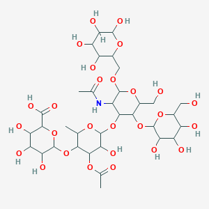 molecular formula C34H55NO27 B159497 Capsular polysaccharides K87 CAS No. 130815-82-6