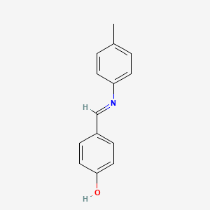 molecular formula C14H13NO B1594976 4-{(E)-[(4-甲基苯基)亚氨基]甲基}苯酚 CAS No. 3230-51-1