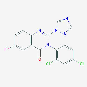 molecular formula C16H8Cl2FN5O B159502 Fluquinconazole CAS No. 136426-54-5