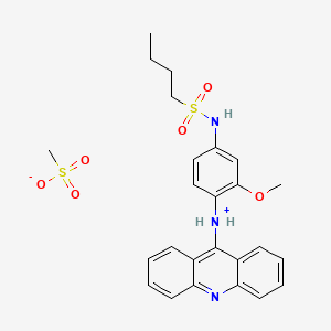 molecular formula C25H29N3O6S2 B1595029 N-(4-(Acridin-9-ylamino)-3-methoxyphenyl)butanesulfonamide methanesulfonate CAS No. 59988-05-5