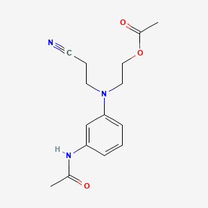 molecular formula C15H19N3O3 B1595035 Acetamide, N-[3-[[2-(acetyloxy)ethyl](2-cyanoethyl)amino]phenyl]- CAS No. 28505-89-7