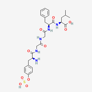 molecular formula C28H37N5O10S B1595042 Enkephalin-leu, sulfonated CAS No. 80632-52-6