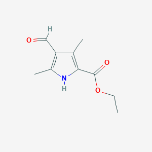 molecular formula C10H13NO3 B1595045 4-Formyl-3,5-dimethyl-1H-pyrrole-2-carboxylic acid ethyl ester CAS No. 2199-64-6