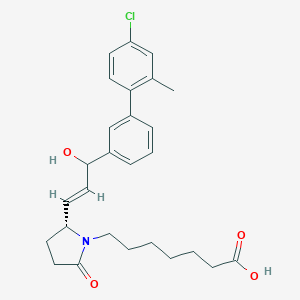 7-[(2R)-2-[(E)-3-[3-(4-chloro-2-methylphenyl)phenyl]-3-hydroxyprop-1-enyl]-5-oxopyrrolidin-1-yl]heptanoic acid
