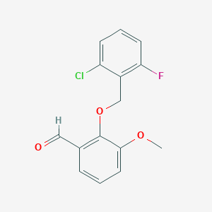 2-[(2-Chloro-6-fluorobenzyl)oxy]-3-methoxybenzaldehyde
