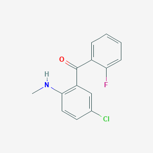 molecular formula C14H11ClFNO B1595112 2-Methylamino-5-chloro-2'-fluorobenzophenone CAS No. 1548-36-3