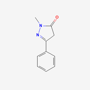 molecular formula C10H10N2O B1595121 3H-吡唑-3-酮，2,4-二氢-2-甲基-5-苯基- CAS No. 41927-50-8