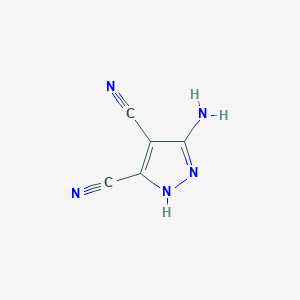molecular formula C5H3N5 B1595137 3-amino-1H-pyrazole-4,5-dicarbonitrile CAS No. 54385-49-8