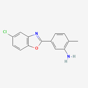 molecular formula C14H11ClN2O B1595176 5-(5-Chlorobenzooxazol-2-yl)-2-methylphenylamine CAS No. 292058-49-2