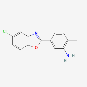 molecular formula C14H11ClN2O B1595176 5-(5-Chloro-1,3-benzoxazol-2-yl)-2-methylaniline CAS No. 292058-49-2